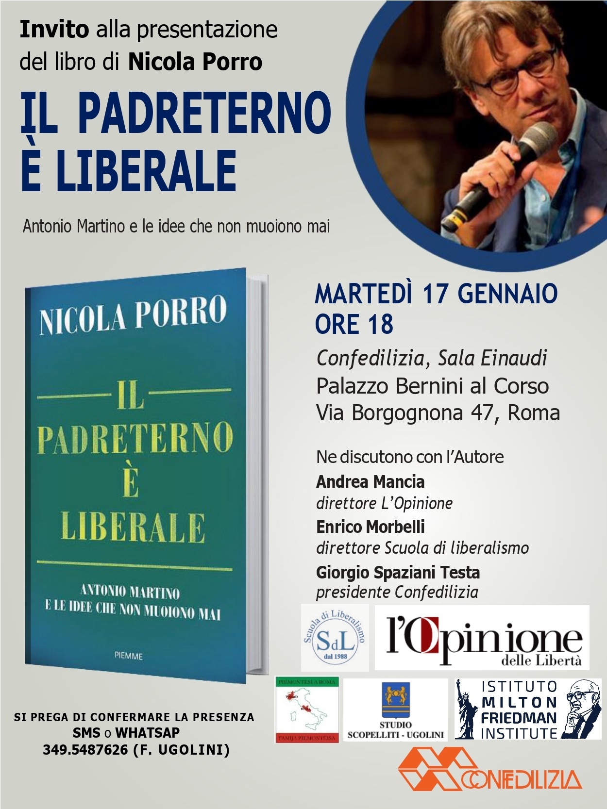 Presentazione libro “Il padreterno è liberale” di Nicola Porro